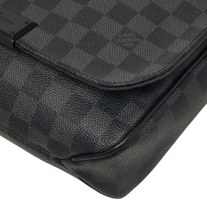 Louis Vuitton Damier Graphite District PM Crossbody Shoulder Bag Black Leather — view 5