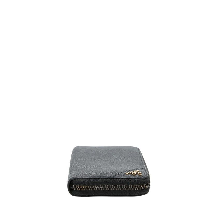Prada Zip Around Wallet Black Saffiano Leather — view 3