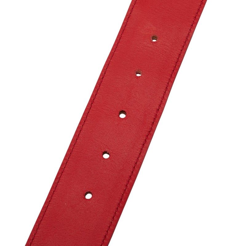 Gucci Interlocking 01 13 Red Suede Leather 1- Belt — view 7