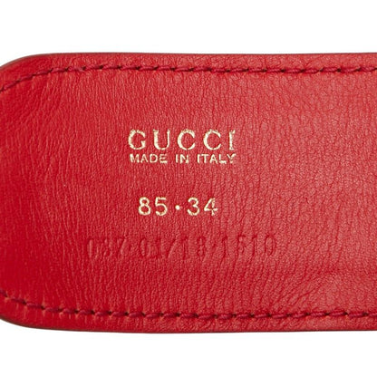 Gucci Interlocking 01 13 Red Suede Leather 1- Belt — view 8