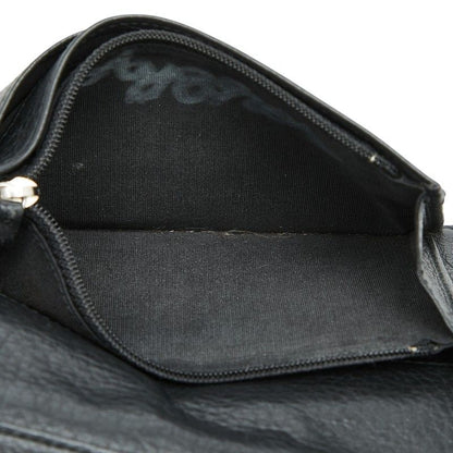 Chanel CC Logo Wild Stitch Wallet Black Leather — view 8