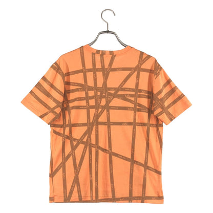 Hermes Bolduc All Over Pattern Ribbon Logo T-Shirt M Orange — view 4