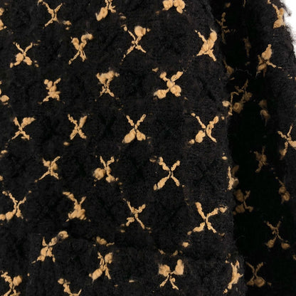 Chanel Tweed Suit Pearl Button Collarless Jacket Skirt Brown — view 5