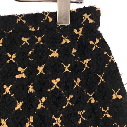 Chanel Tweed Suit Pearl Button Collarless Jacket Skirt Brown — view 6