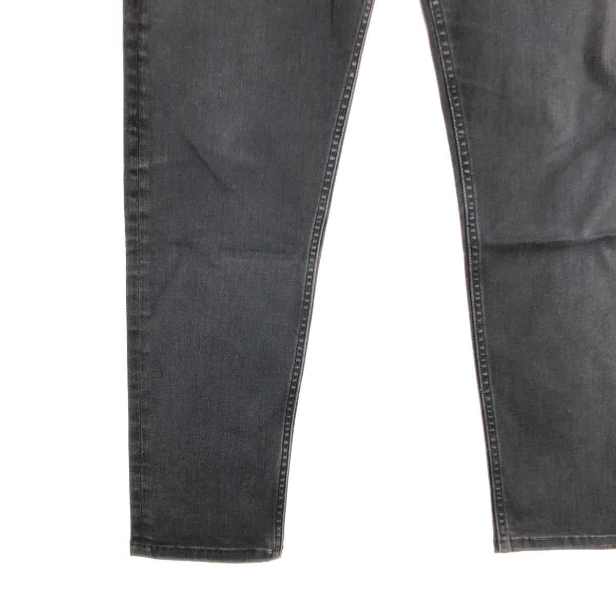 Balenciaga Logo Button Black Denim Pants 40 Charcoal Gray — view 3