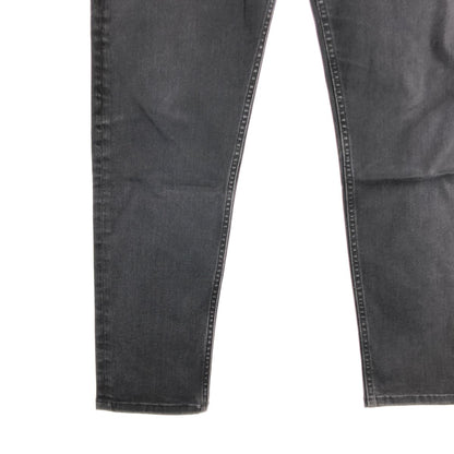 Balenciaga Logo Button Black Denim Pants 40 Charcoal Gray — view 3
