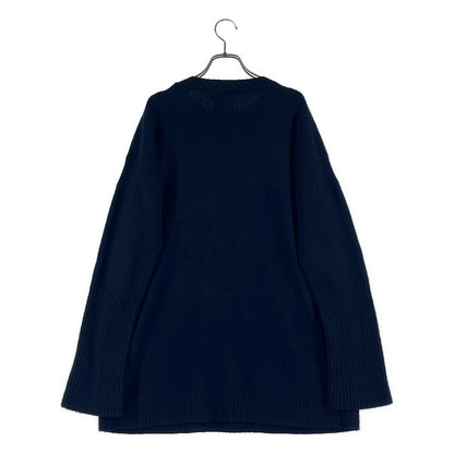 Chanel Cashmere Blend Pearl Button Crew Neck Knit 44 Black Sweater — view 4