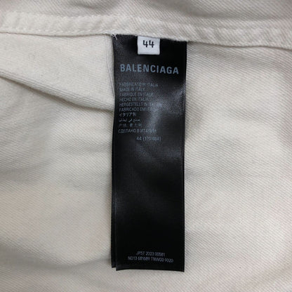Balenciaga Padding Denim Jacket 44 White — view 7