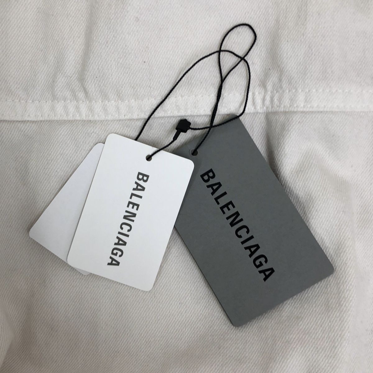 Balenciaga Padding Denim Jacket 44 White — view 9