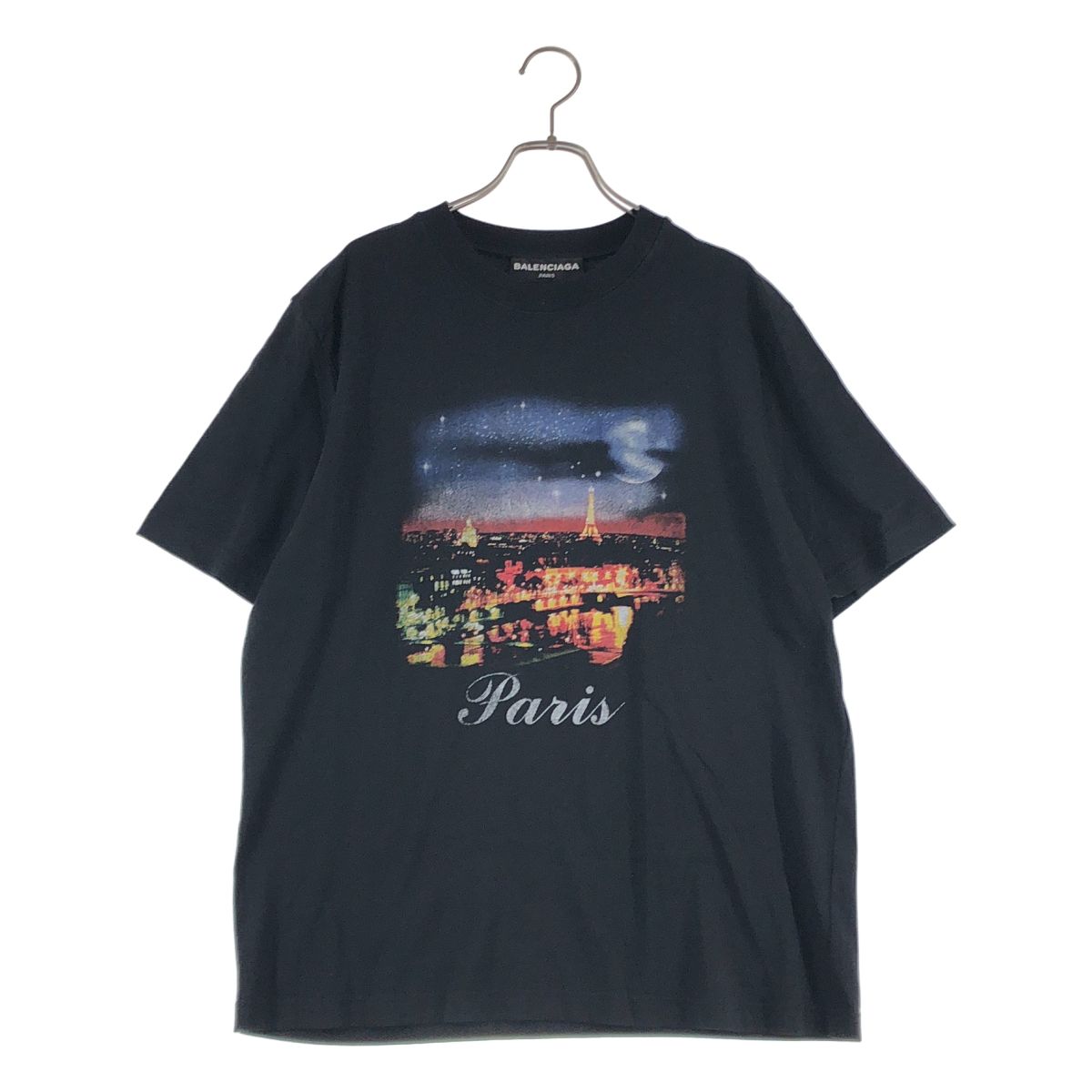 Balenciaga Paris Graphic Print T-Shirt XL Black