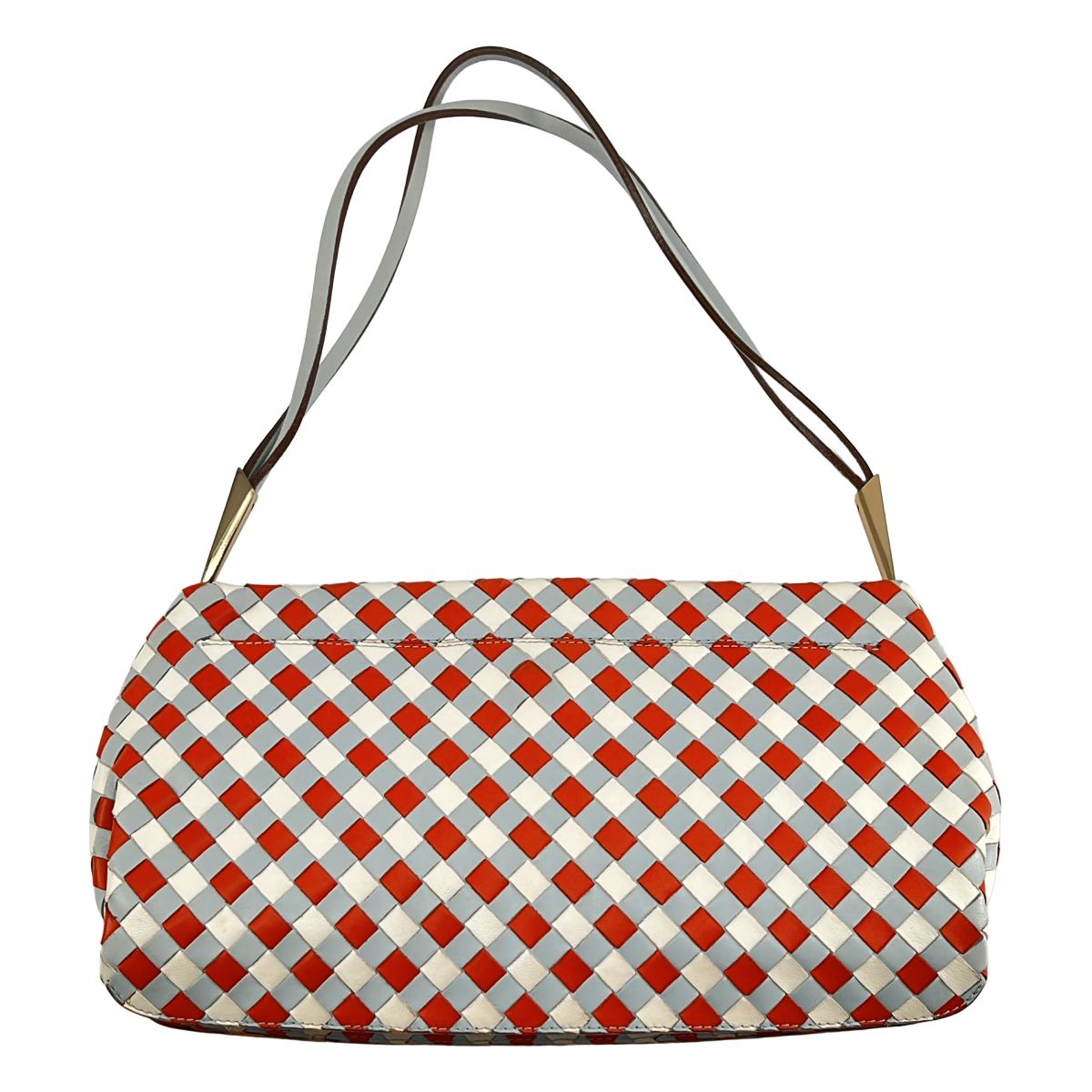 Bottega Veneta Intrecciato Shoulder Bag Sky Blue Orange — view 2