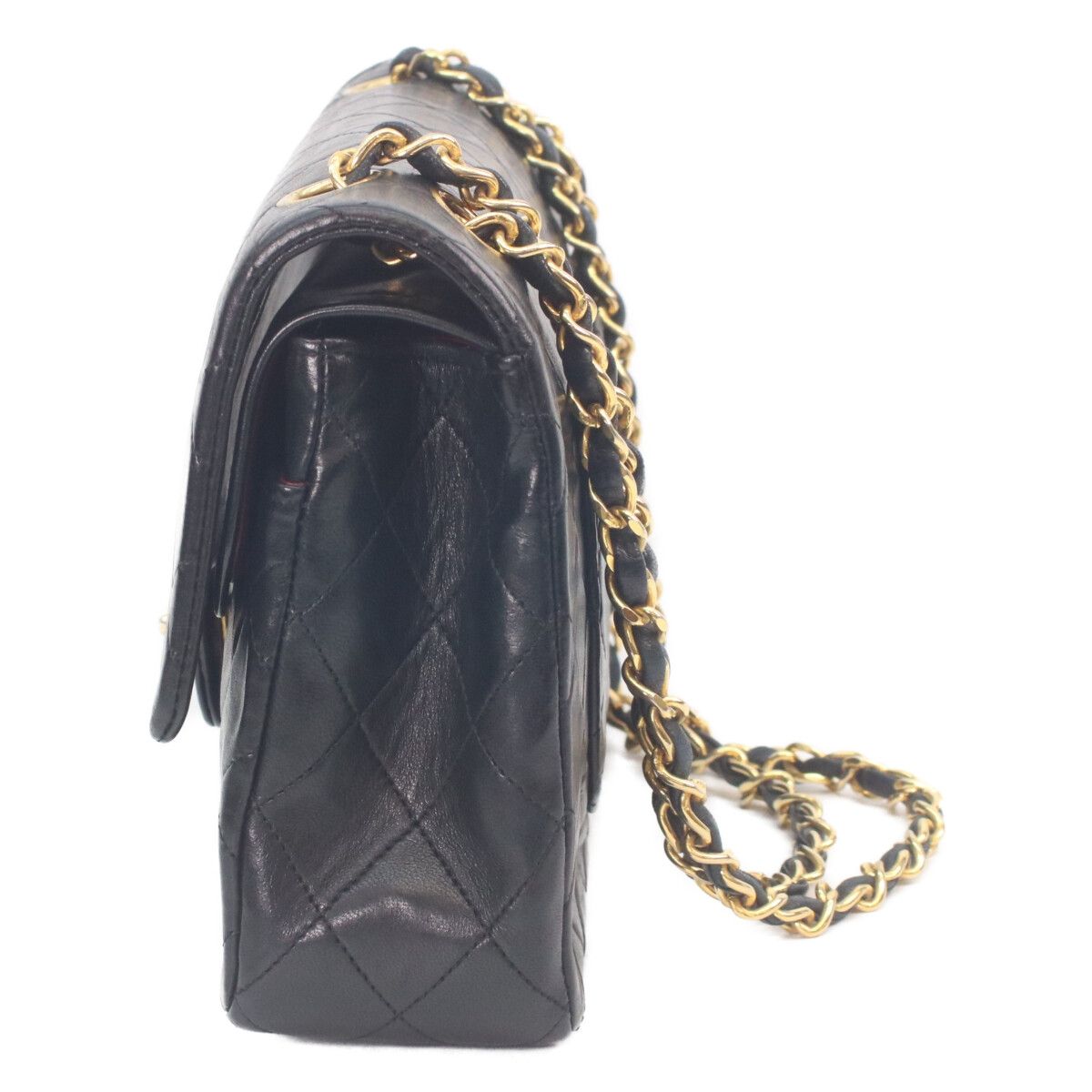 Chanel Black Lambskin Gold Quilted 25 Shoulder Bag — view 2