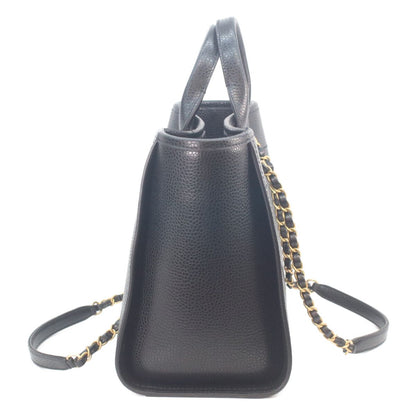Chanel Black Caviar Leather Deauville Small Shopping Tote — view 2