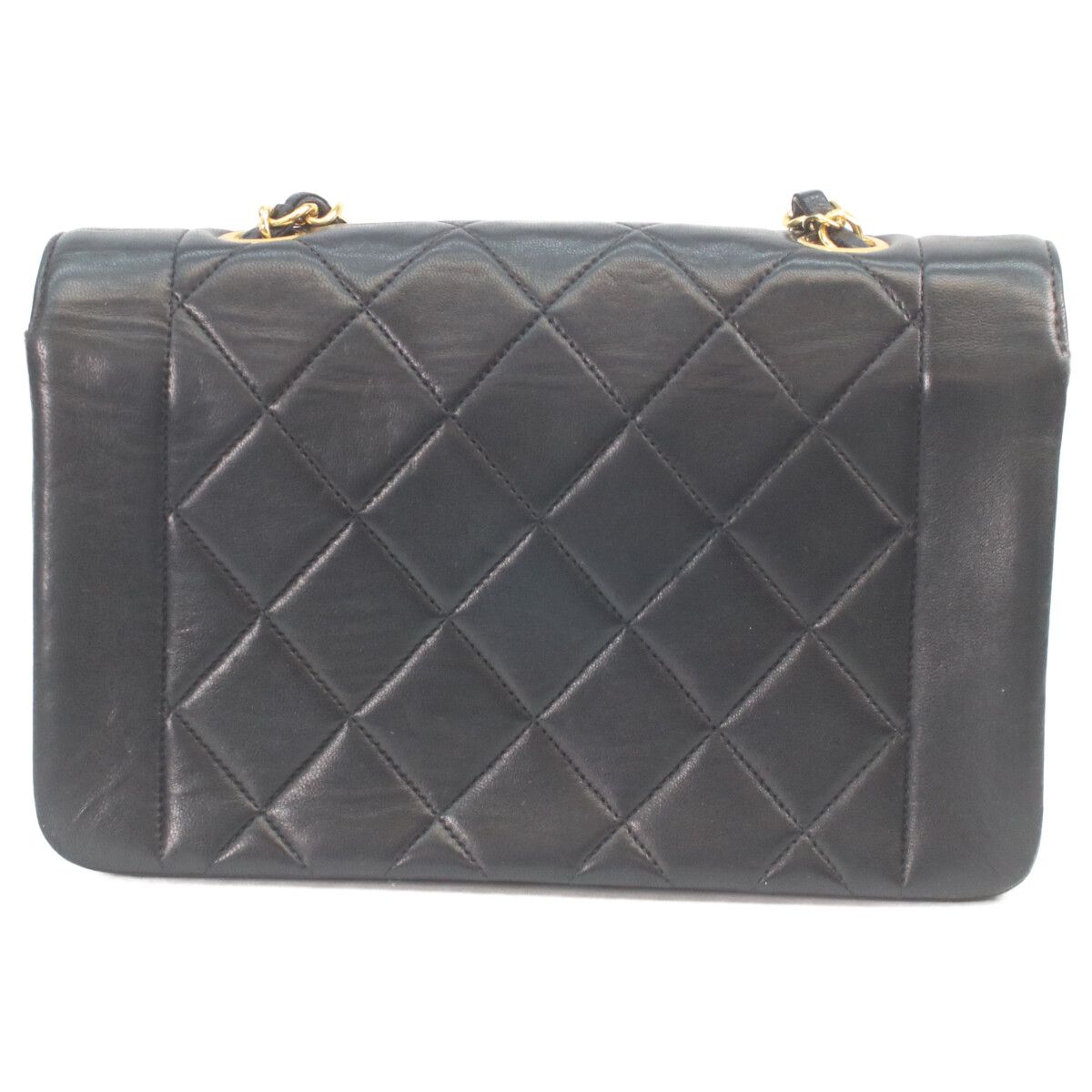 Chanel Black Quilted Lambskin Gold Diana 22 Shoulder Bag — view 3
