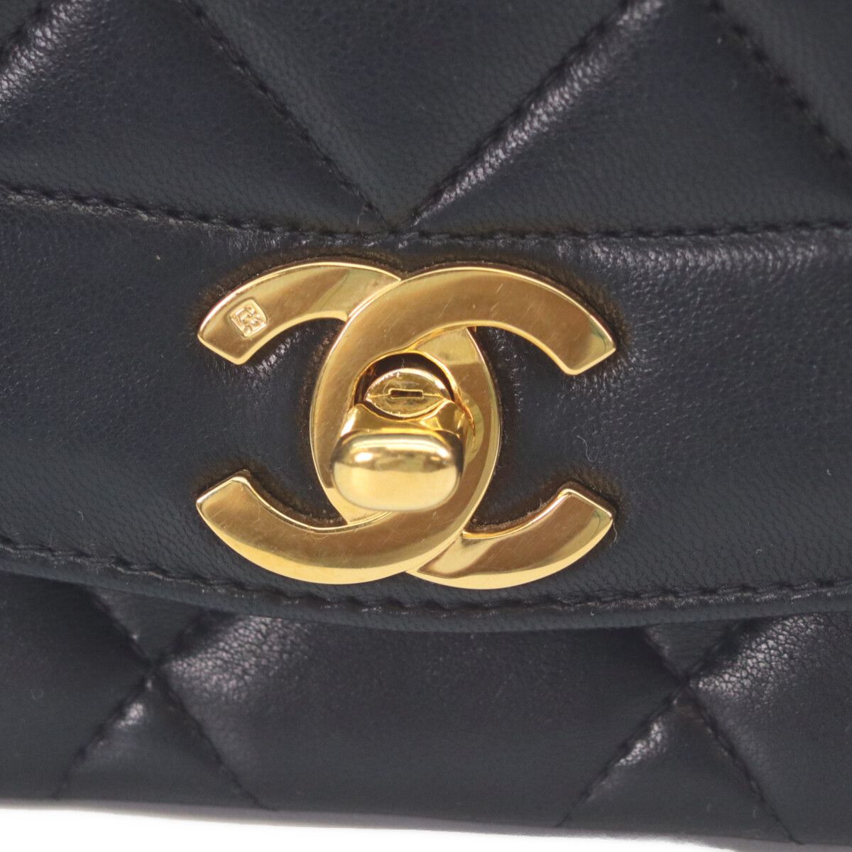 Chanel Black Quilted Lambskin Gold Diana 22 Shoulder Bag — view 6