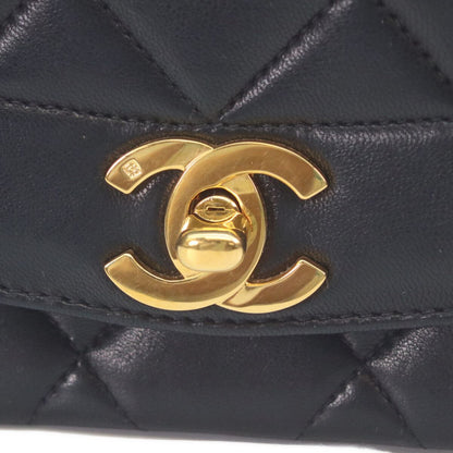 Chanel Black Quilted Lambskin Gold Diana 22 Shoulder Bag — view 6