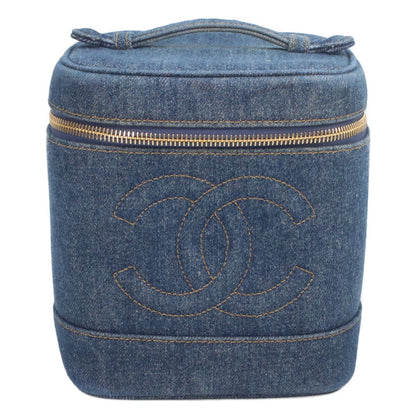 Chanel Indigo Denim Vertical Vanity Bag