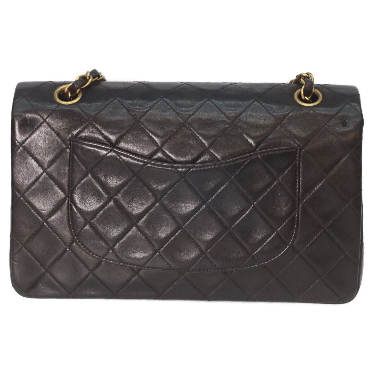 Chanel Black Lambskin Gold Quilted 25 Shoulder Bag — view 3