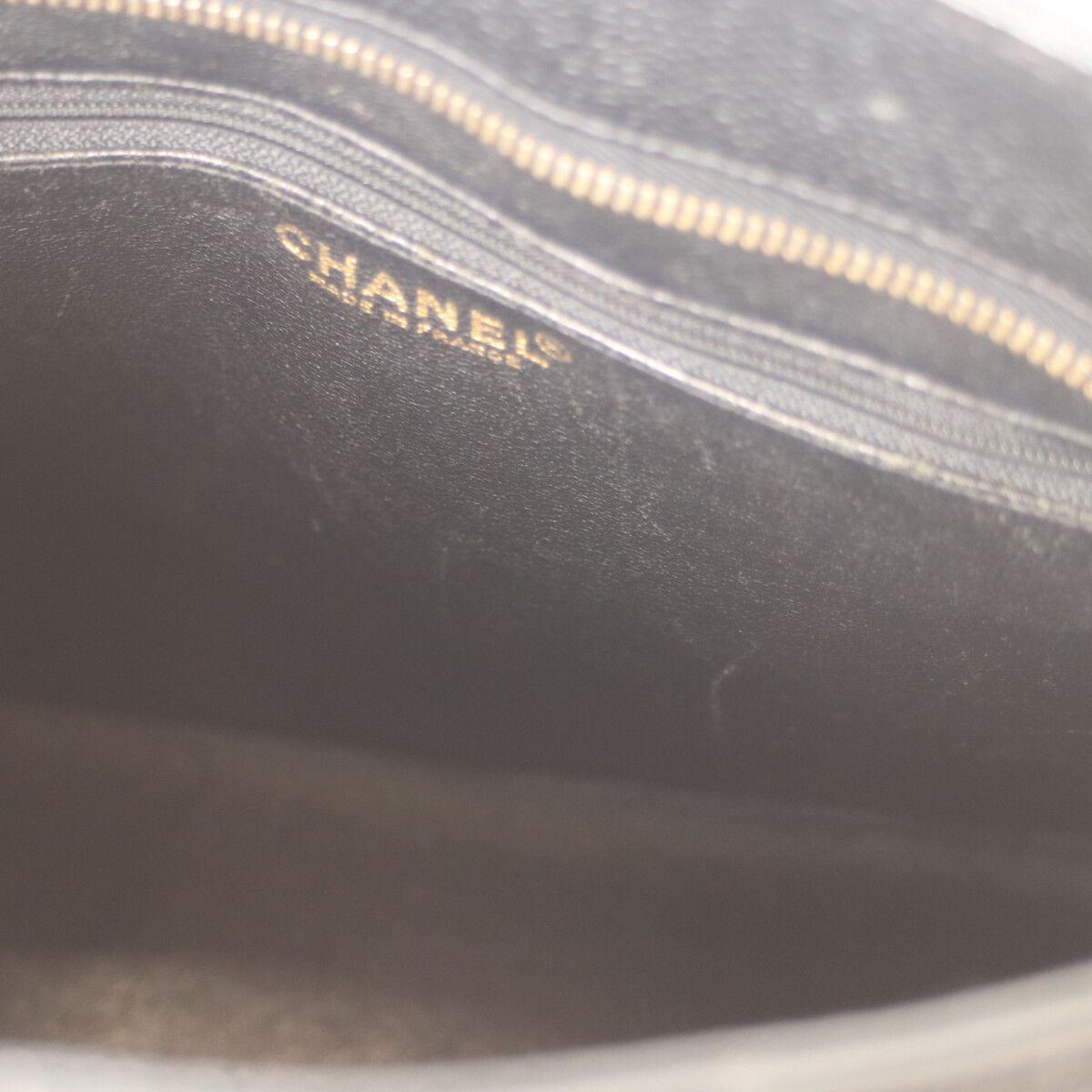 Chanel Black Caviar Gold Medallion Tote — view 8