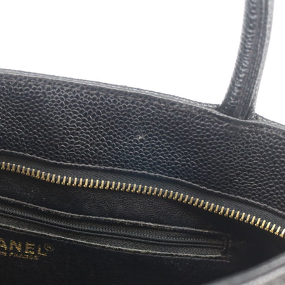 Chanel Black Caviar Gold Medallion Tote — view 9