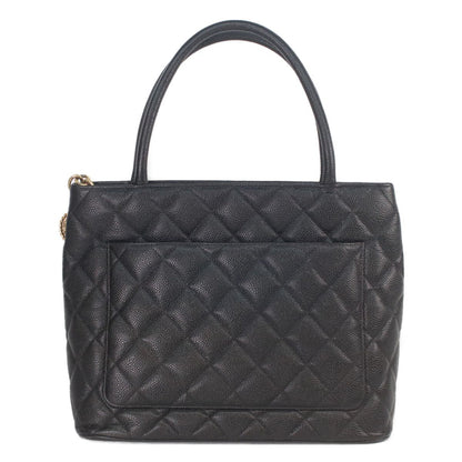Chanel Black Caviar Gold Medallion Tote — view 3