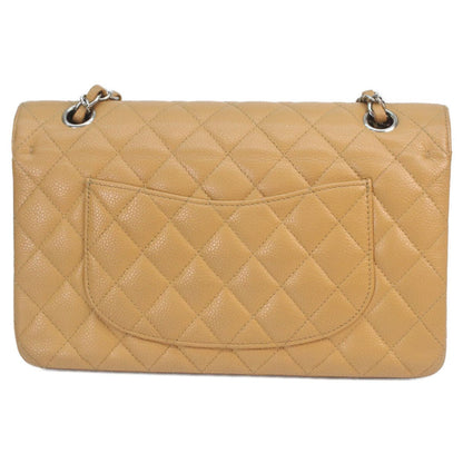 Chanel Beige Caviar Silver Quilted 25 Shoulder Bag — view 3