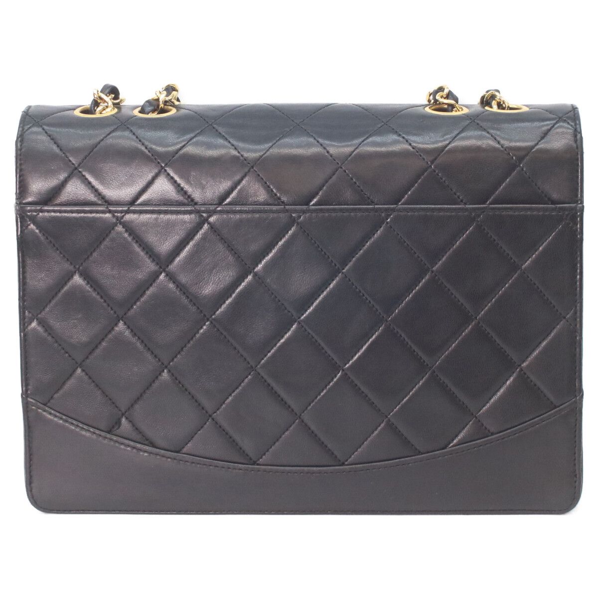 Chanel Black Lamb 2.55 Quilted Turnlock Chain Shoulder Bag — view 3