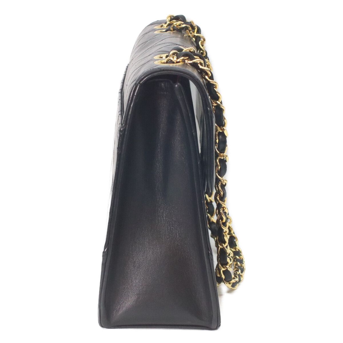 Chanel Black Lamb 2.55 Quilted Turnlock Chain Shoulder Bag — view 4