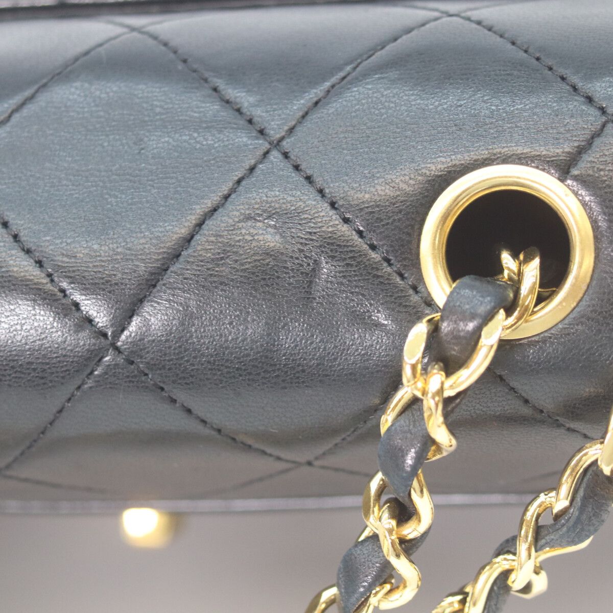 Chanel Black Lamb 2.55 Quilted Turnlock Chain Shoulder Bag — view 7