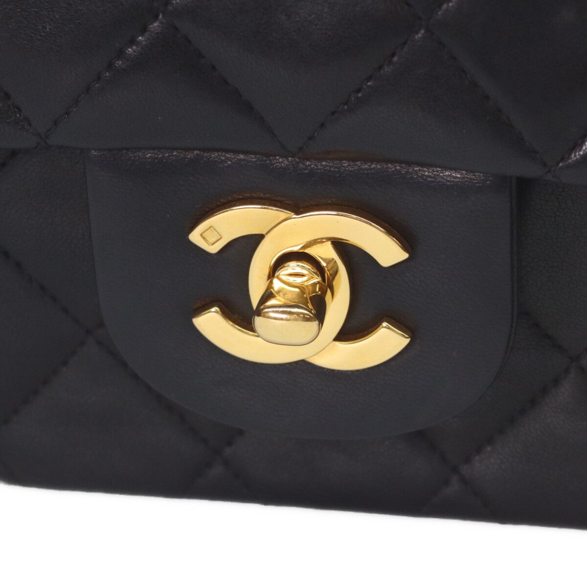 Chanel Black Lamb Gold Quilted 25 Shoulder Bag — view 6
