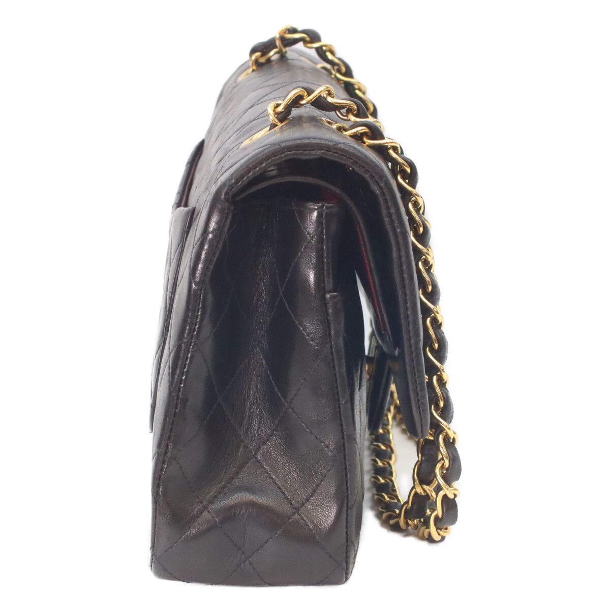 Chanel Black Lamb Gold Quilted 25 Shoulder Bag — view 4