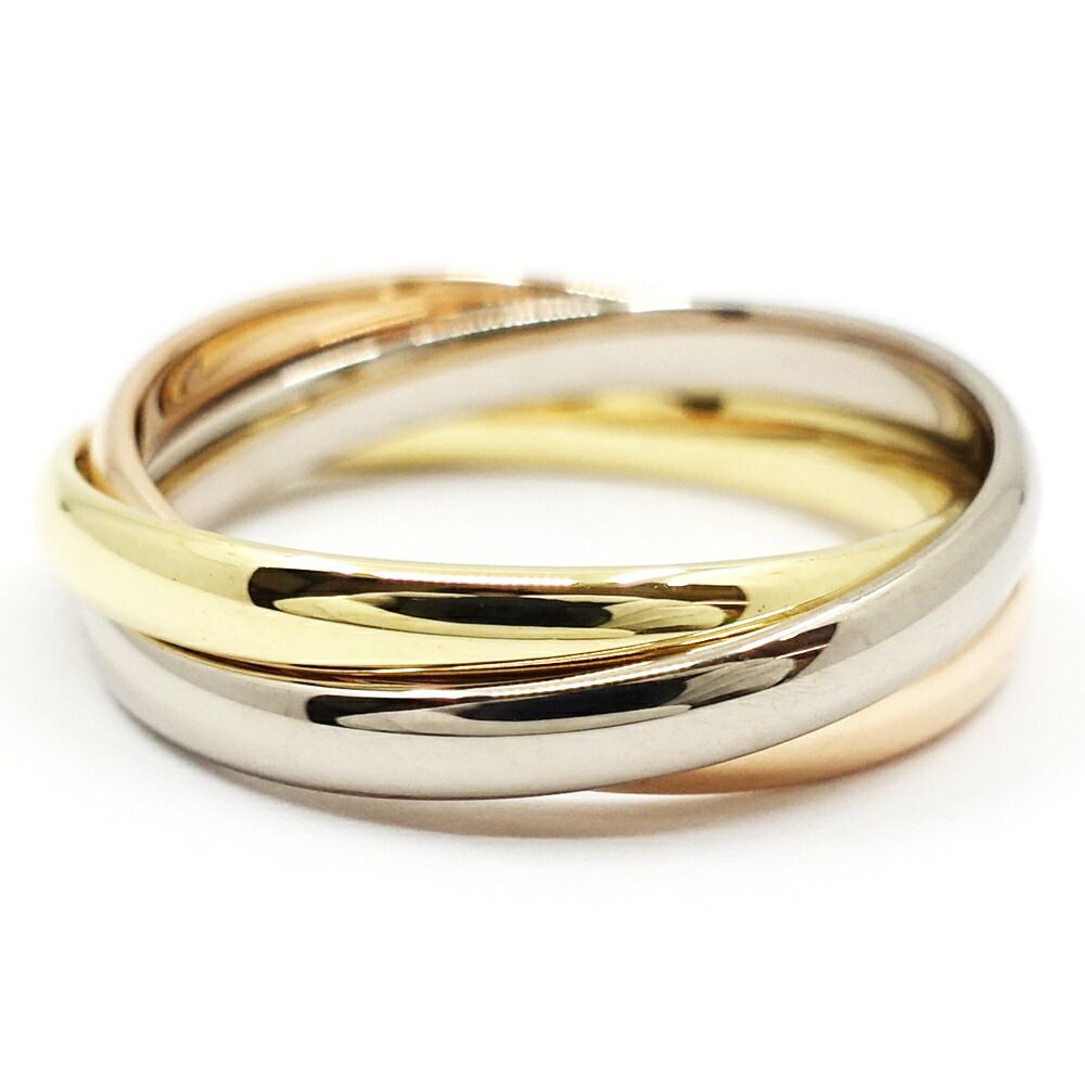 Cartier 18k Yellow Gold WG PG Trinity SM Ring — view 3