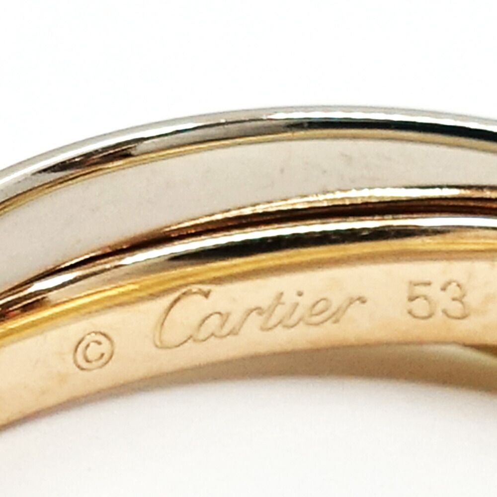 Cartier 18k Yellow Gold WG PG Trinity SM Ring — view 4