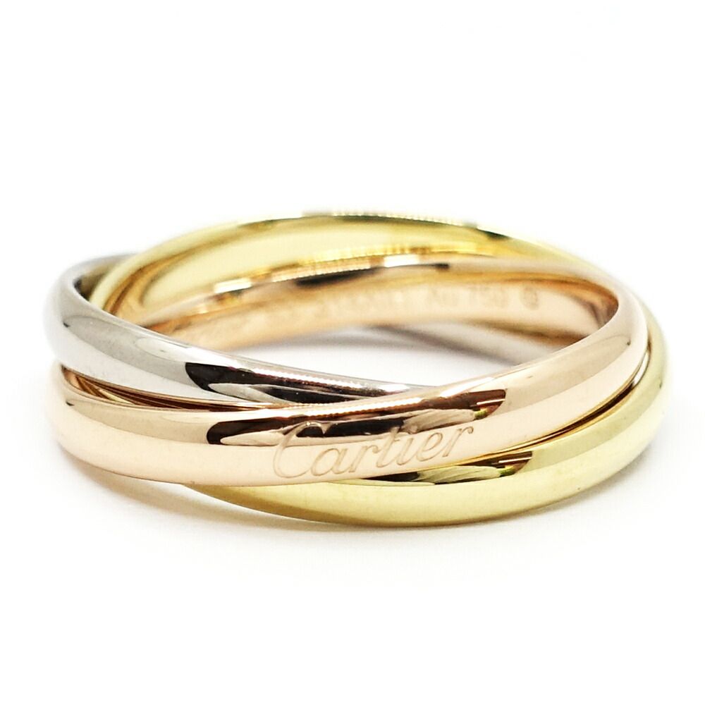 Cartier 18k Yellow Gold WG PG Trinity SM Ring