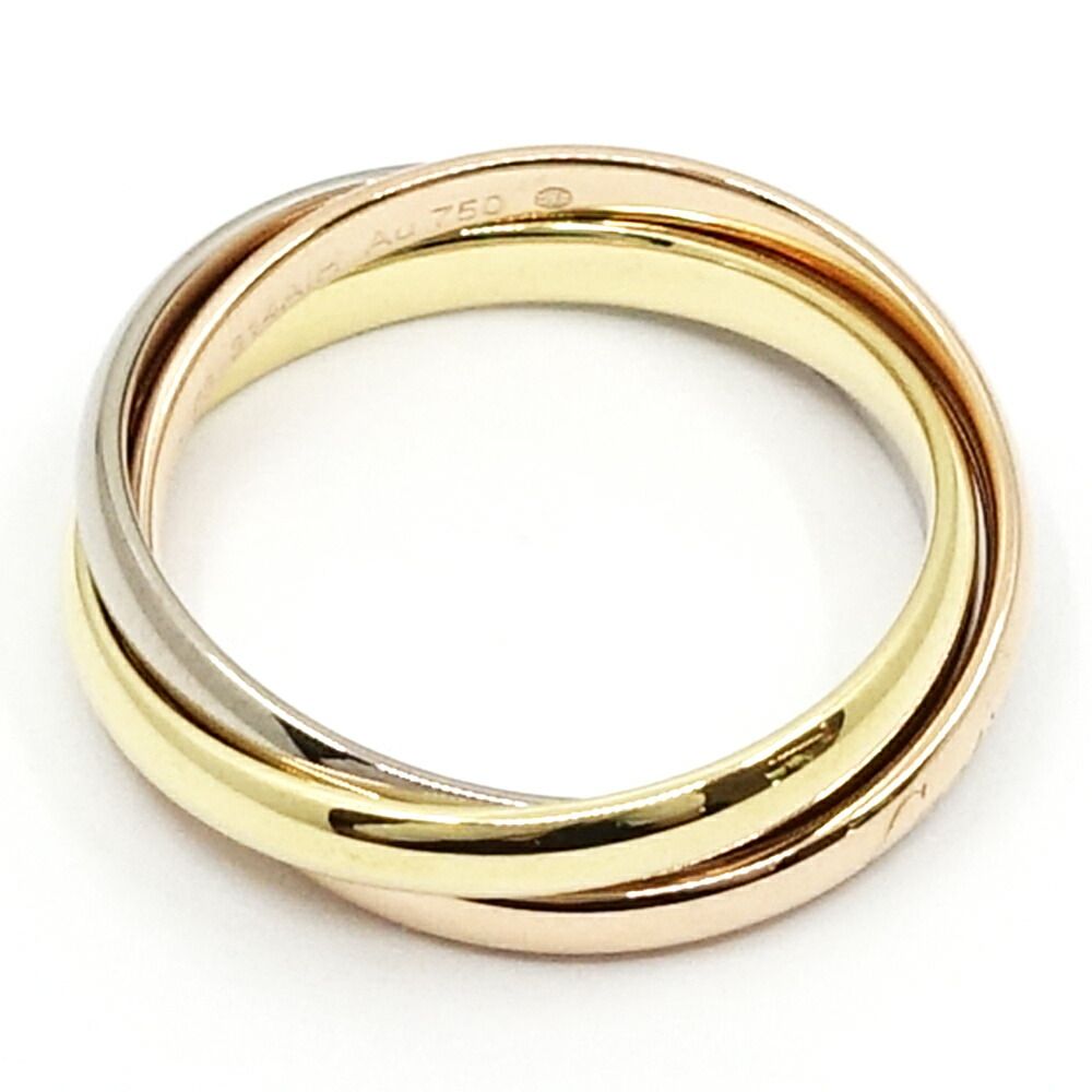 Cartier 18k Yellow Gold WG PG Trinity SM Ring — view 5