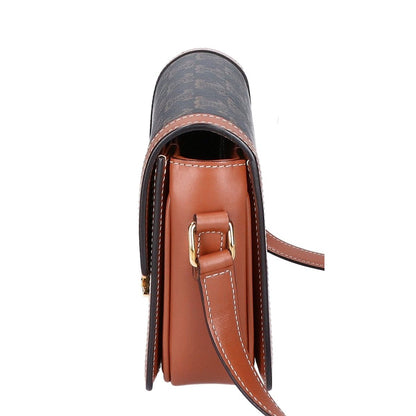 Celine Teen Triomphe Canvas &calfskin Shoulder Bag — view 2