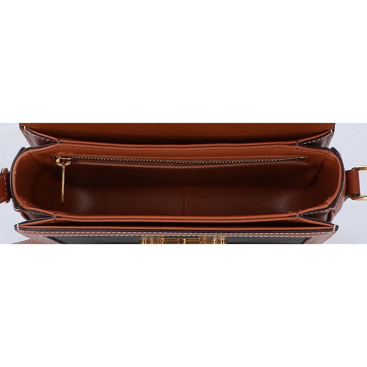 Celine Teen Triomphe Canvas &calfskin Shoulder Bag — view 6
