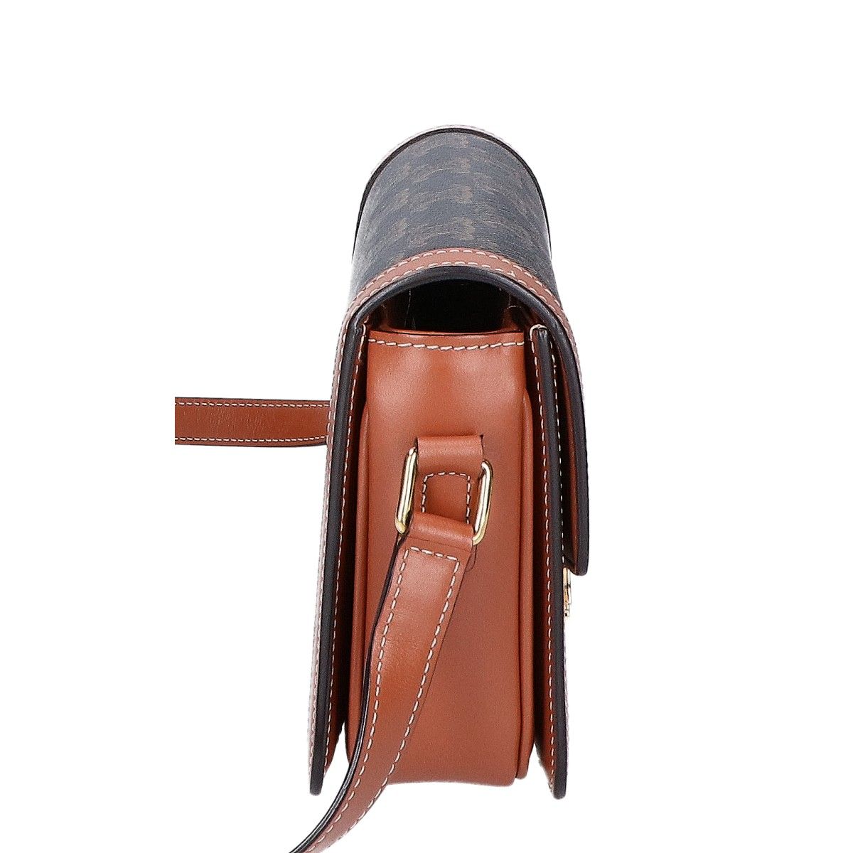 Celine Teen Triomphe Canvas &calfskin Shoulder Bag — view 4