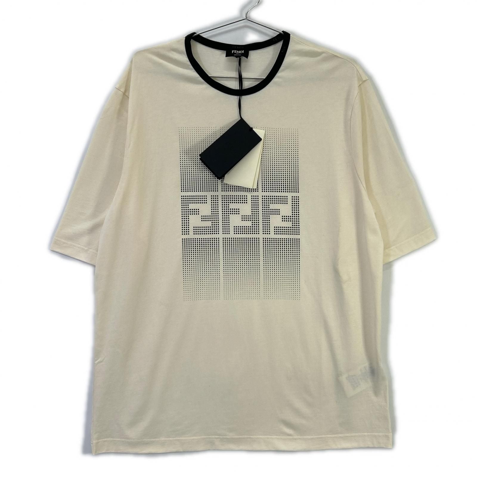 Fendi White Zucca Pattern Gradation Short Sleeve T-Shirt