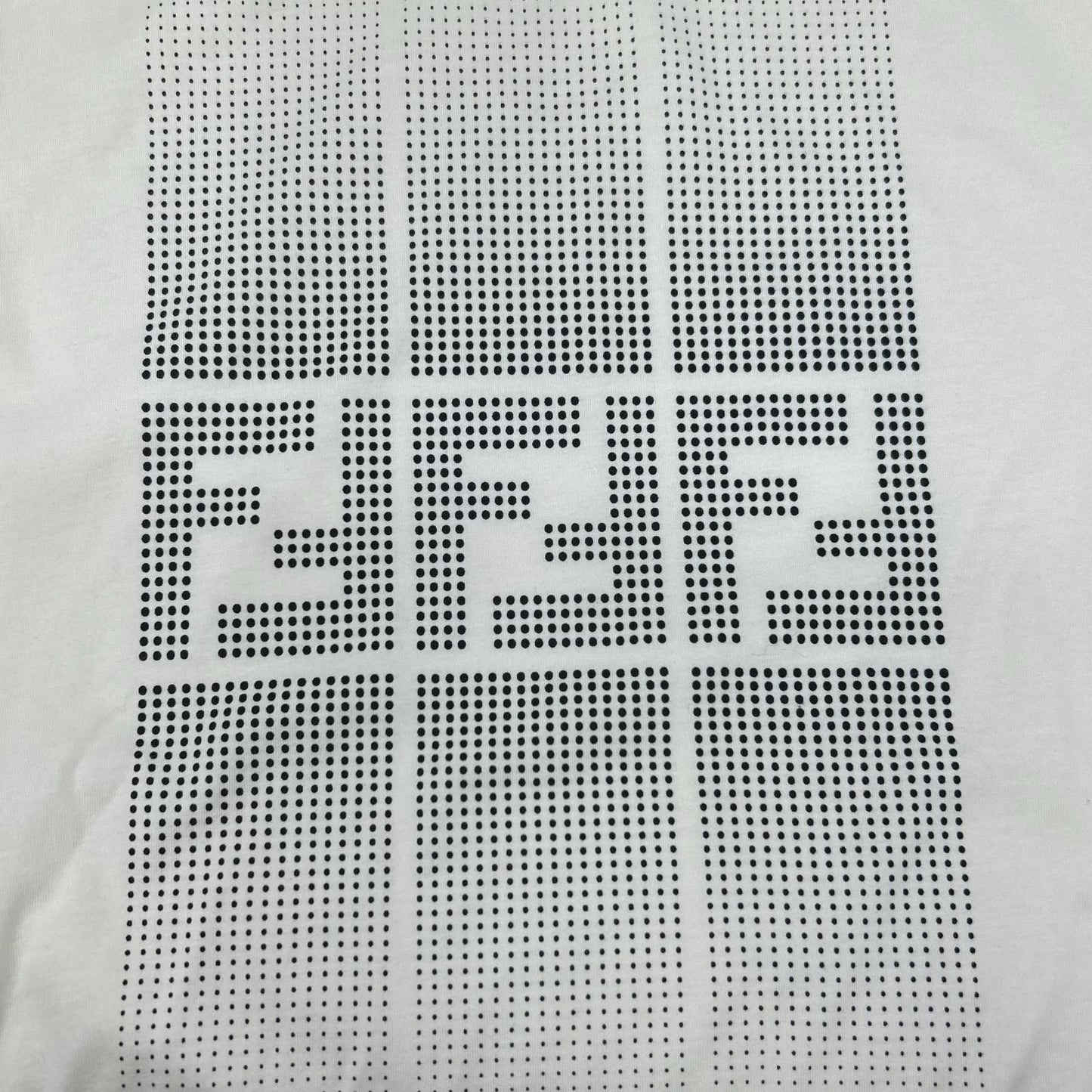 Fendi White Zucca Pattern Gradation Short Sleeve T-Shirt — view 9