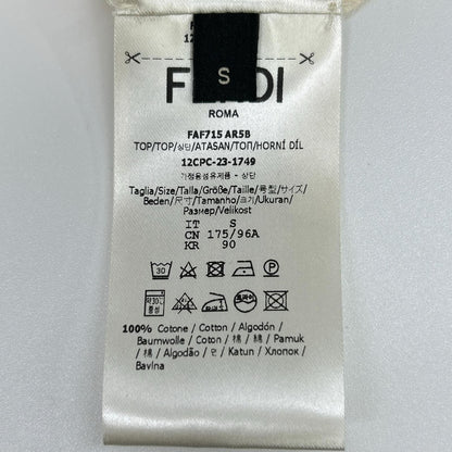 Fendi White Zucca Pattern Gradation Short Sleeve T-Shirt — view 4