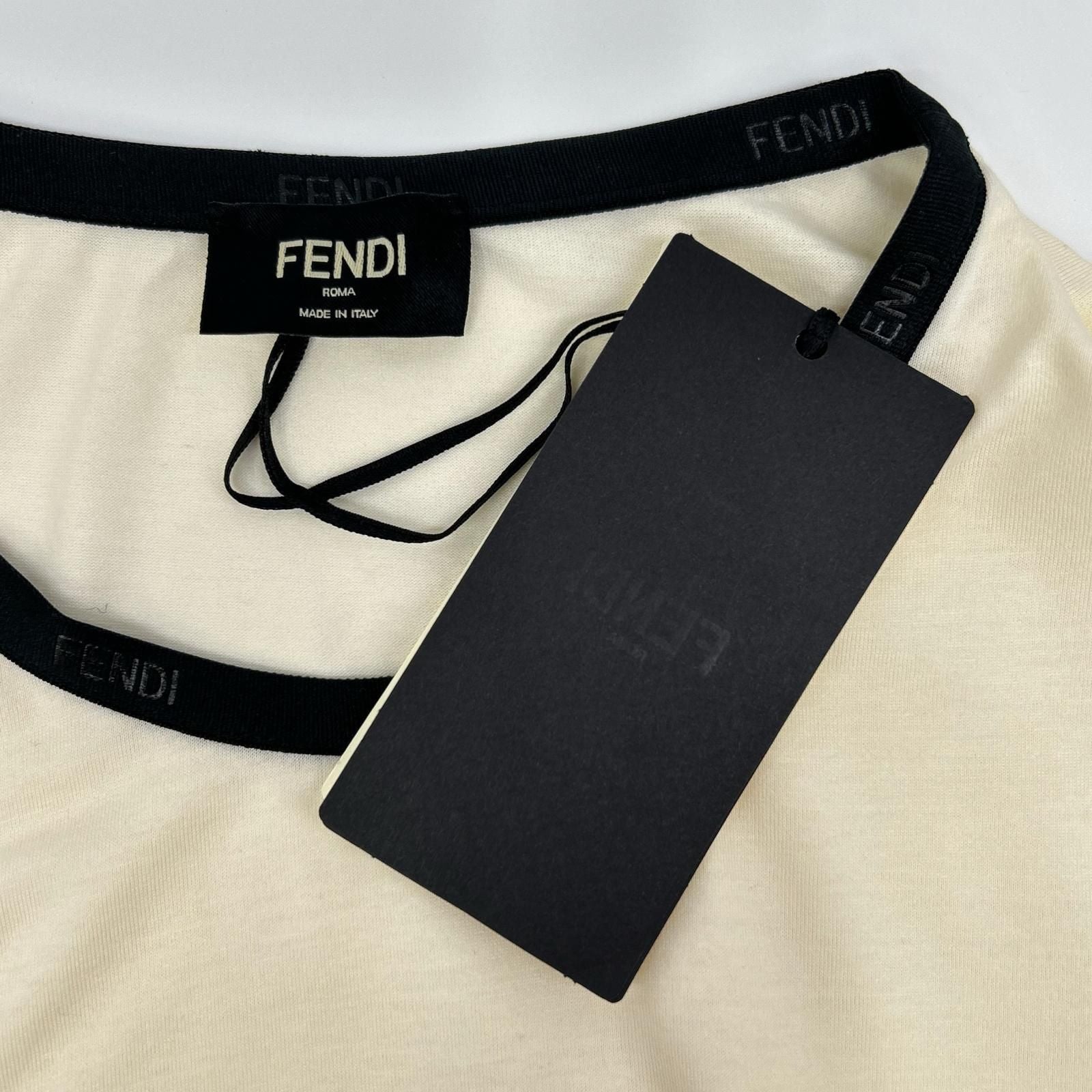 Fendi White Zucca Pattern Gradation Short Sleeve T-Shirt — view 3
