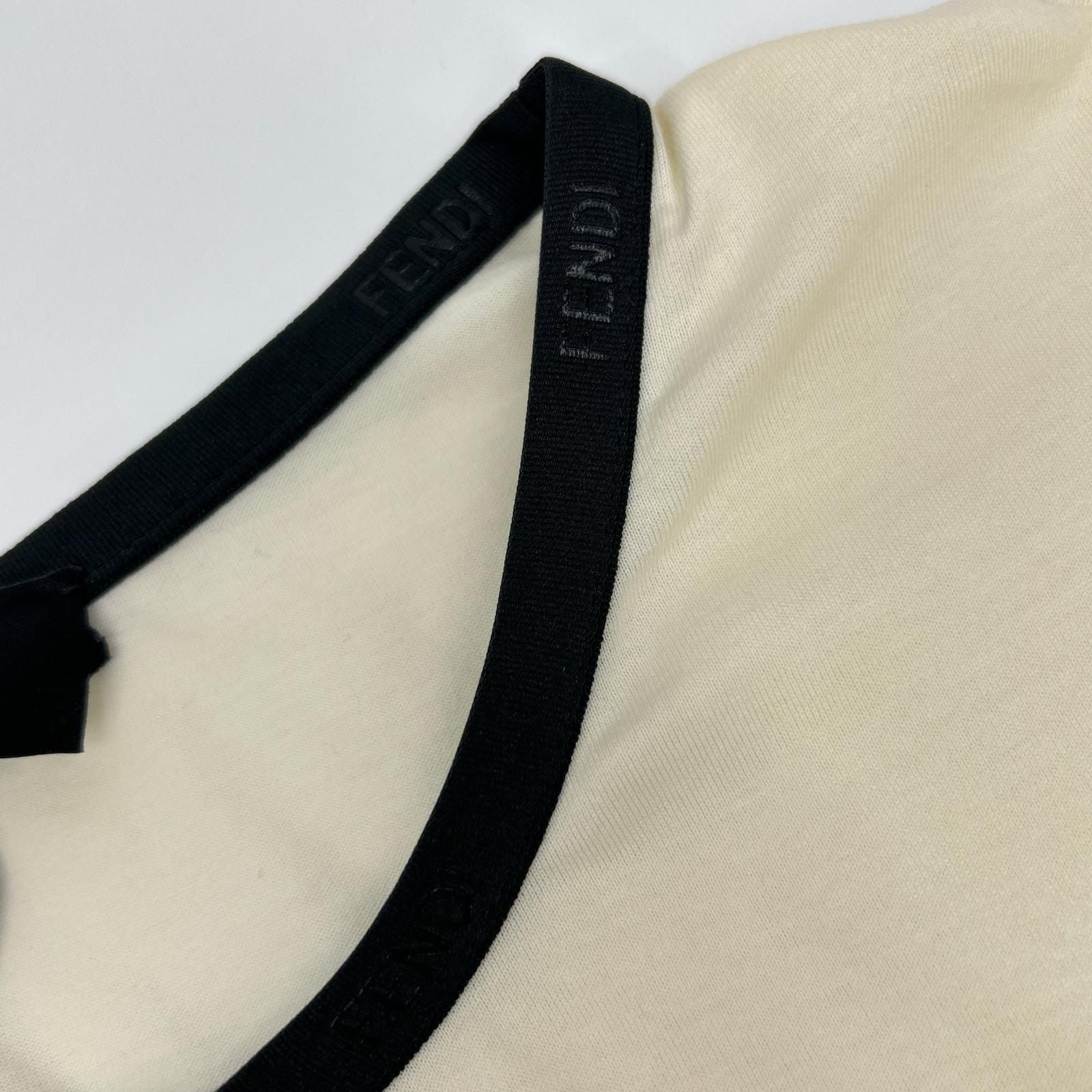 Fendi White Zucca Pattern Gradation Short Sleeve T-Shirt — view 6