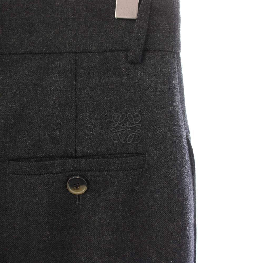 Loewe Wrap Pants Wide Anagram Embroidery 34 Gray — view 4