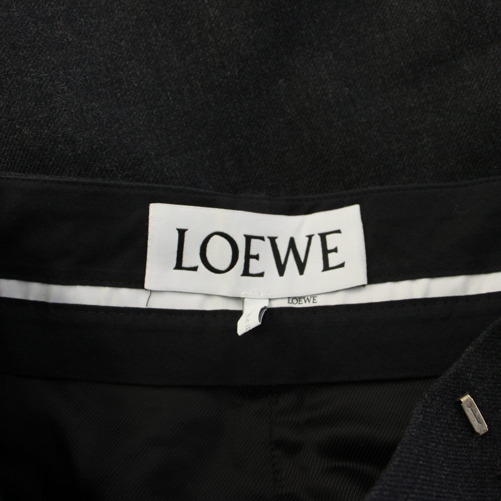 Loewe Wrap Pants Wide Anagram Embroidery 34 Gray — view 6