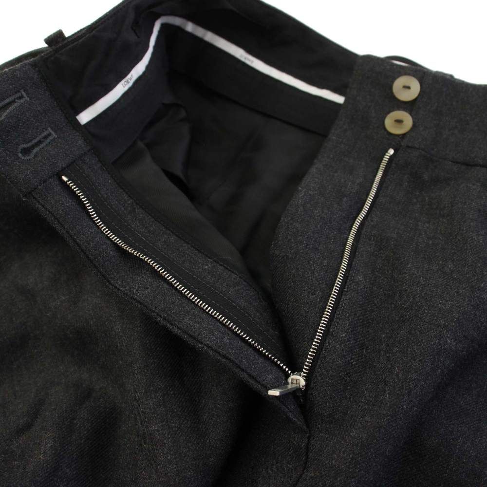 Loewe Wrap Pants Wide Anagram Embroidery 34 Gray — view 5