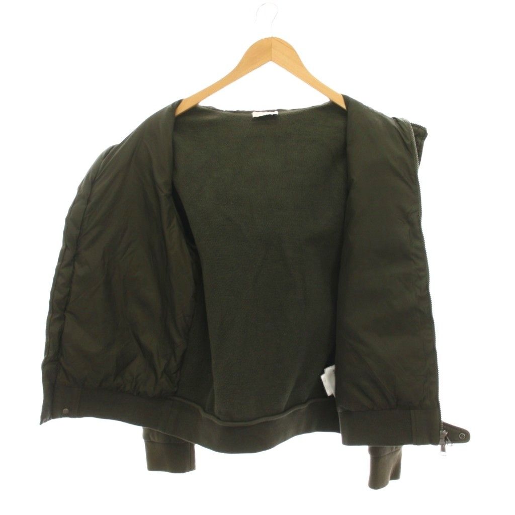 Moncler Maglia Cardigan Down Jacket Contrast Sleeves Zip Up S Khaki YM — view 3
