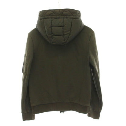 Moncler Maglia Cardigan Down Jacket Contrast Sleeves Zip Up S Khaki YM — view 2