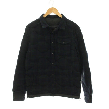 Moncler Nambour Down Jacket Check Quilted 1 Navy Green YM