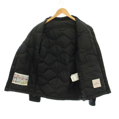 Moncler Nambour Down Jacket Check Quilted 1 Navy Green YM — view 3